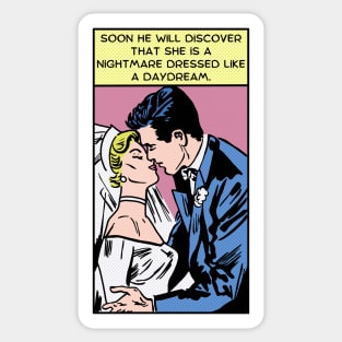 Comic Couple Get Married Sticker